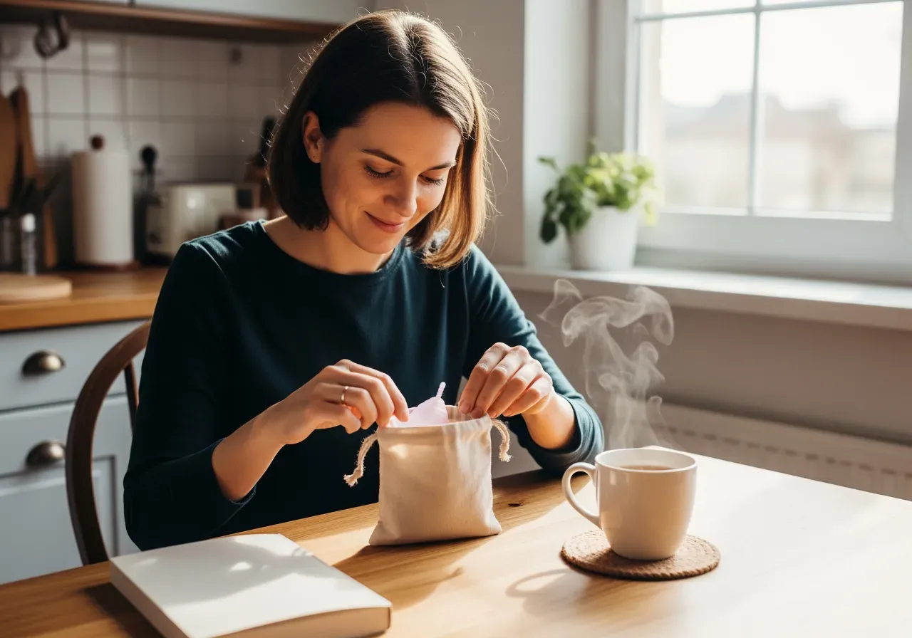 Hållbar mens med menskopp