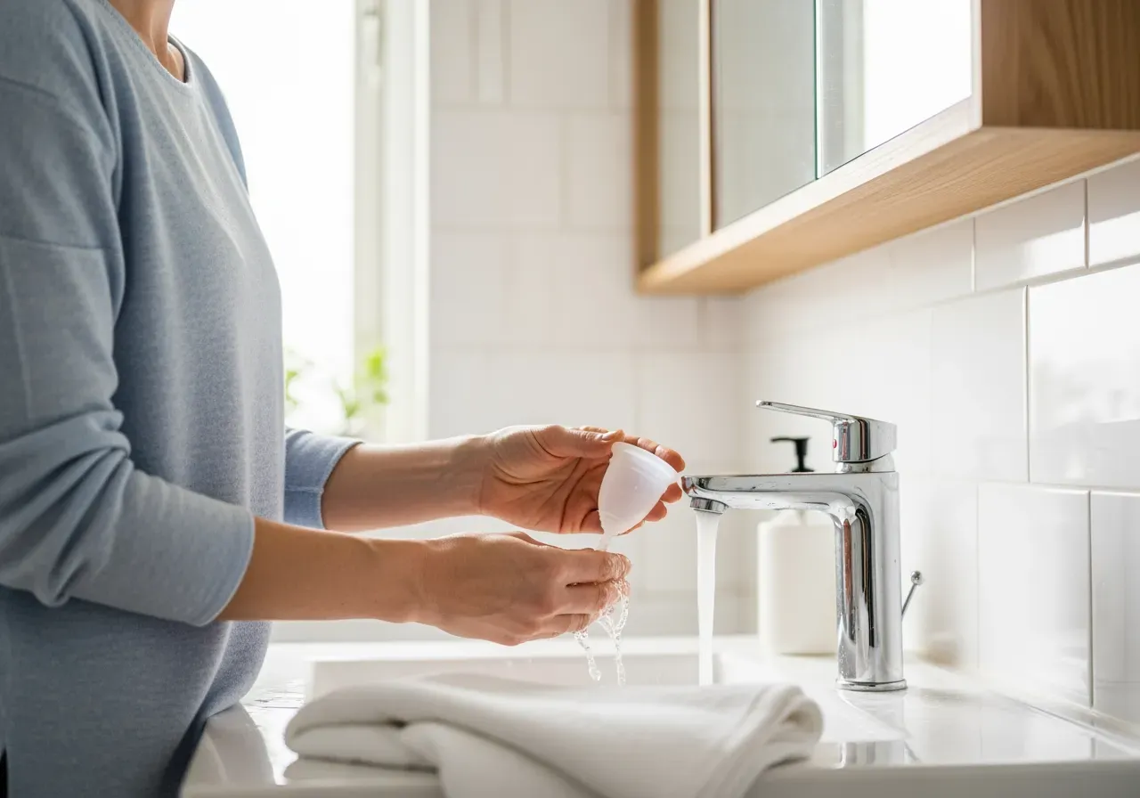 Sätta in menskopp steg för steg